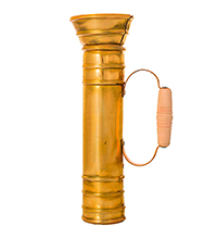 Труба для самовара латунная однопатрубковая с деревянной ручкой