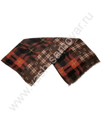 фото товара: Павлово-Посадской шарф "Кэжуал" коричневый шерсть