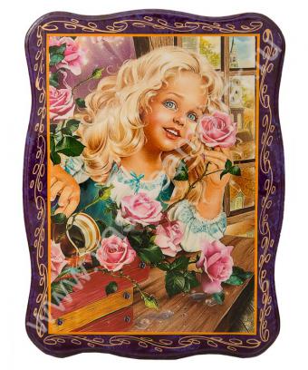 фото товара: Подарочная коробка «Девочка с розами»
