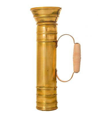 фото товара: Труба для самовара латунная однопатрубковая с деревянной ручкой